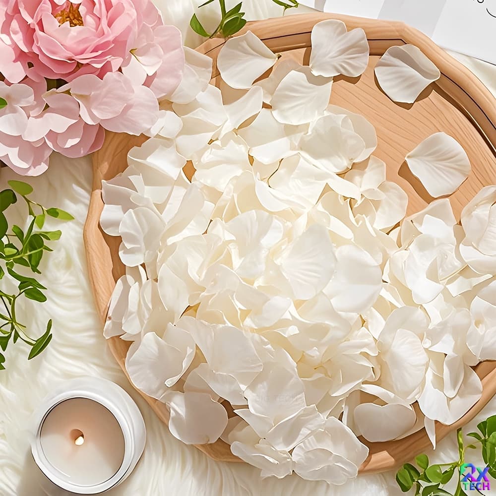 1000 Pétalas De Rosas Artificiais Para Decoração Casamento Kit Romantico Branco e Vermelho