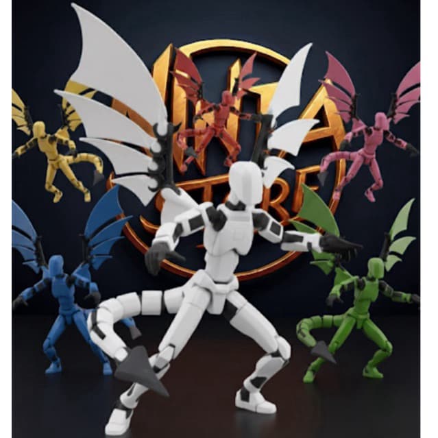 Dummy Montado e Acessórios - Varios Modelos e Acessórios 3D Imagens Ilustrativas Boneco Decorativo Super Heróis - Gamer