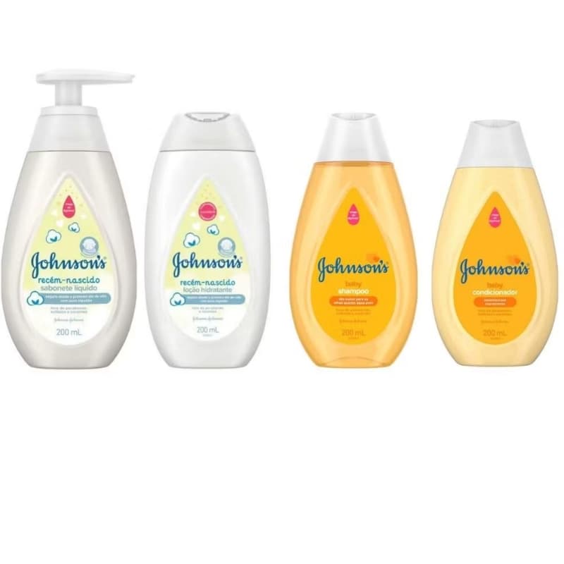Kit Chá de Bebê Recem Nascido Johnson baby - 04 Produtos