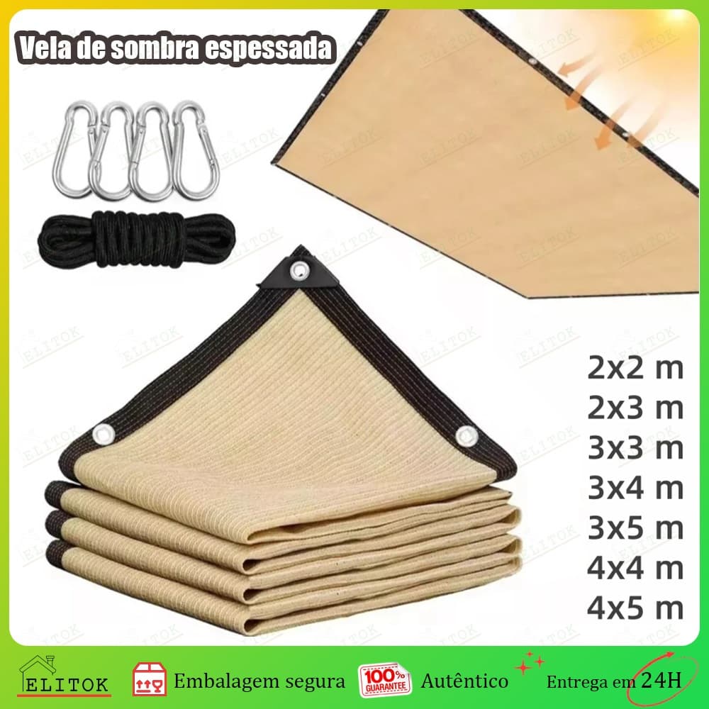 Tela Sombrite Reforçada Para Horta Garagem Piscina Plantas Pergolado Proteção UV Material Durável e Mais Grosso