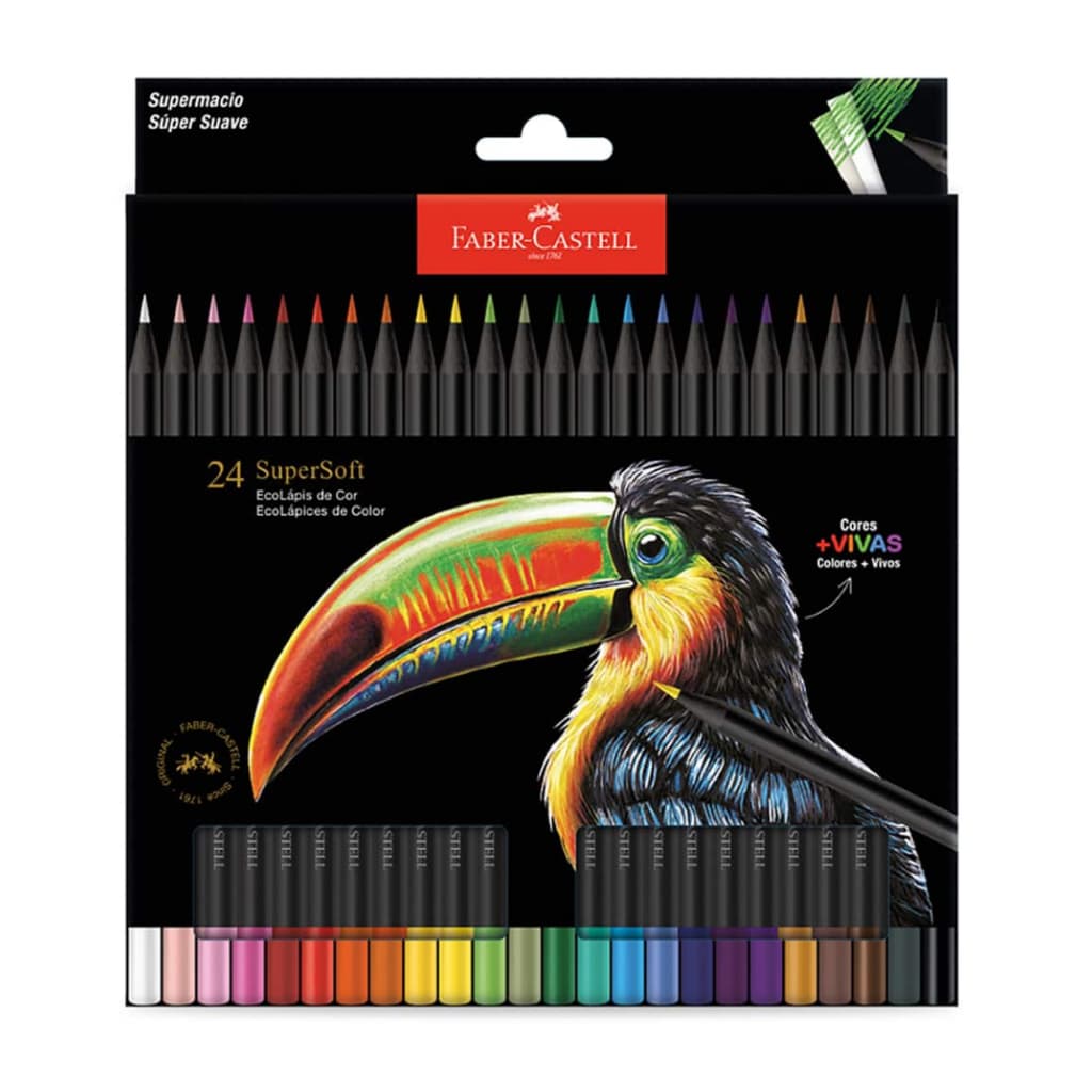 Lápis de Cor SuperSoft 24 Cores Faber-Castell