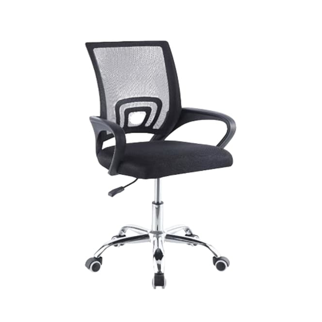 Cadeira Escritório Ergonômica Encosto Tela Mesh Giratória Preta