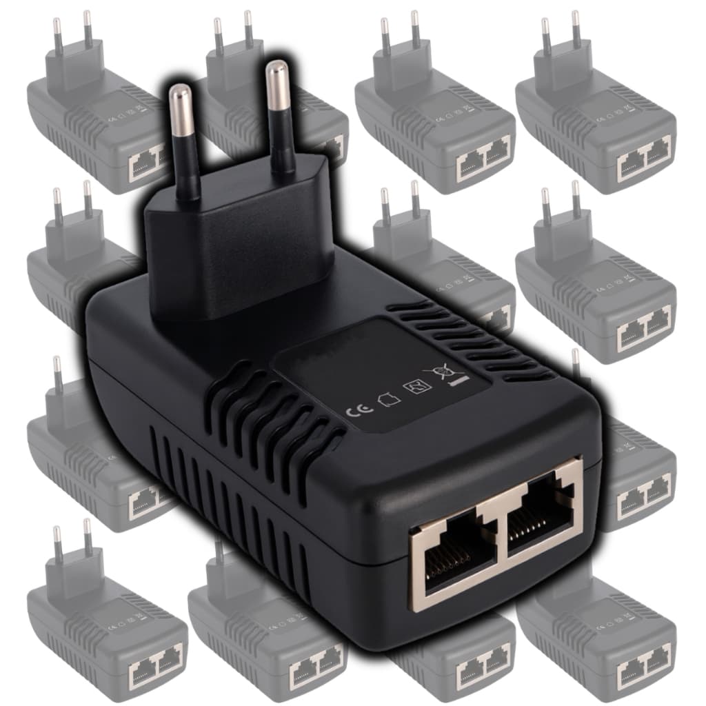 Kit C/ 12 Fonte De Alimentação Poe Lan 24v 1a Conector Rj45 8p8c