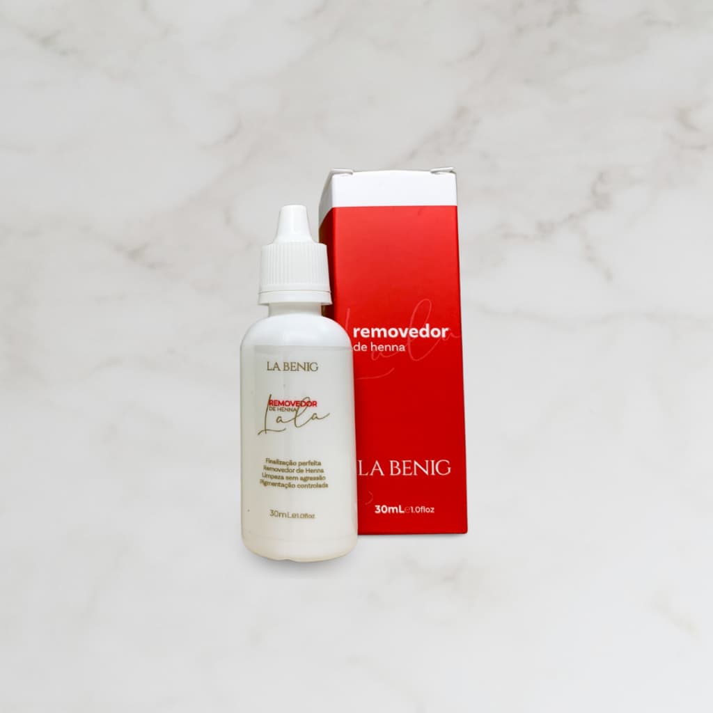 Sabonete Líquido Removedor Henna Sobrancelhas La Benig 30mL Tira Manchas