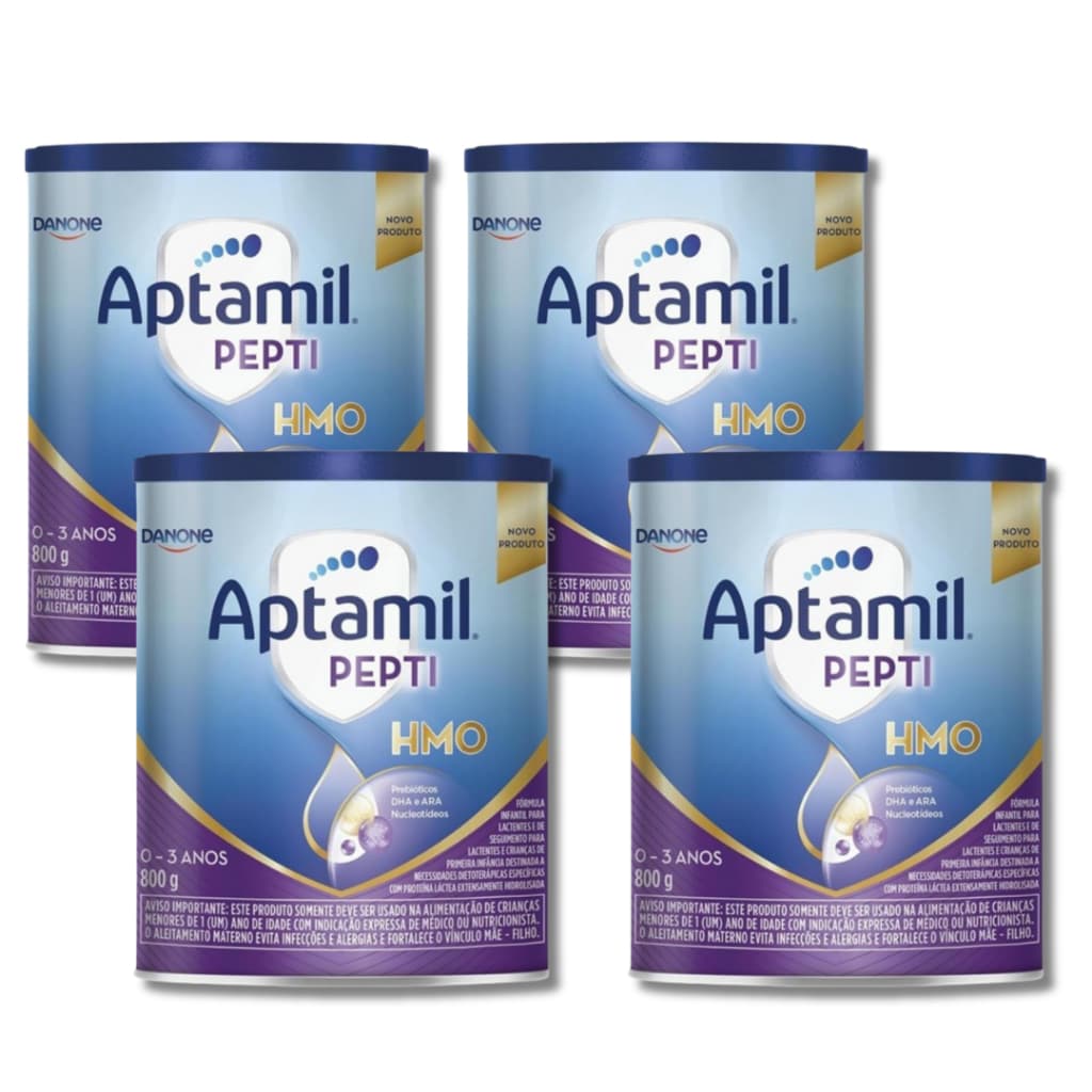 Kit 4x Fórmula Infantil Em Pó Danone Aptamil Pepti Lata 800g