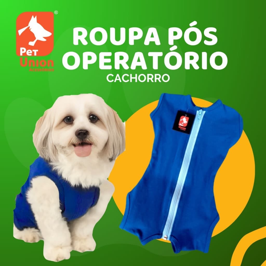 Roupa Pós Cirúrgica Castração Para Cães Machos e Fêmeas