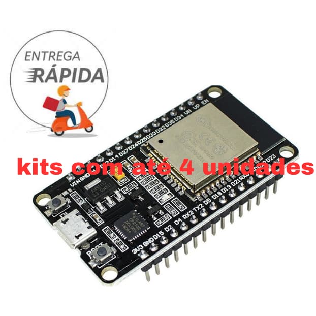 Placa Esp32 Wifi / Bluetooth 30/38 Pinos soldados