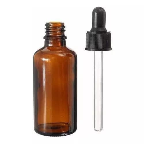 Frascos De Vidro 30ml Conta Gotas/Ambar - Tampa lacre Bulbo e Canula de Vidro