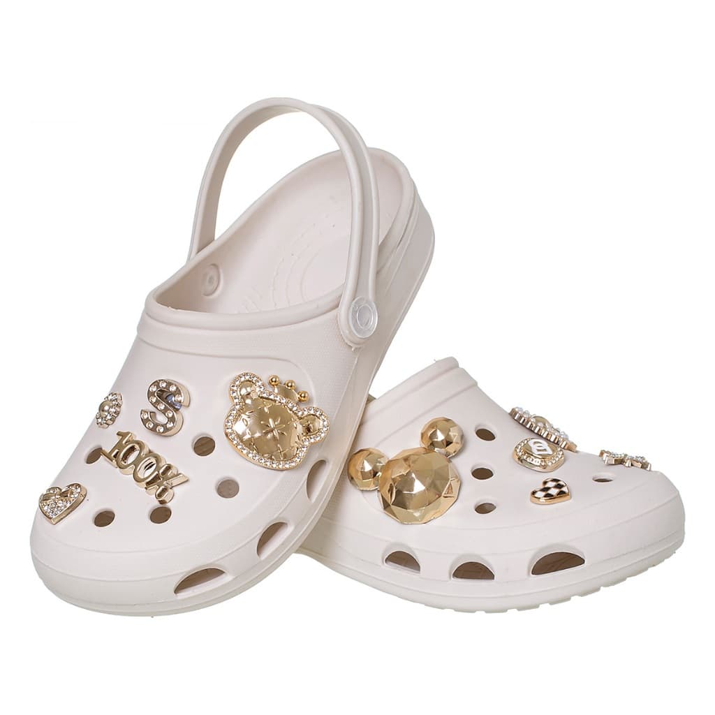 Babuche Infantil 10 pingentes Bótons Removíveis super leve e confortável dia a dia meninas estilosas