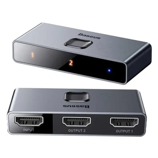 Splitter Hdmi Switch Baseus 4k 2x1 1x2 Bi-direcional Matrix -  Praticidade e Qualidade
