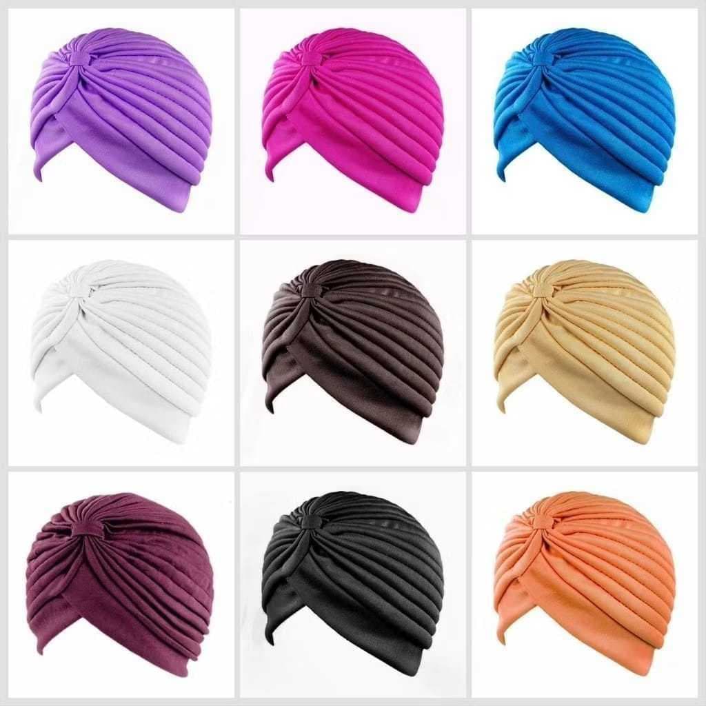 KIT 3 ao12 Peças Turbante Chapéu Feminino Indiano Estiloso Com Elástico Fechado Para Conforto e Estilo