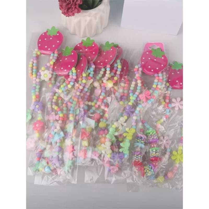 Kit Colar e Pulseira Feminina Miganga Infantil Alta Qualidade Sortido