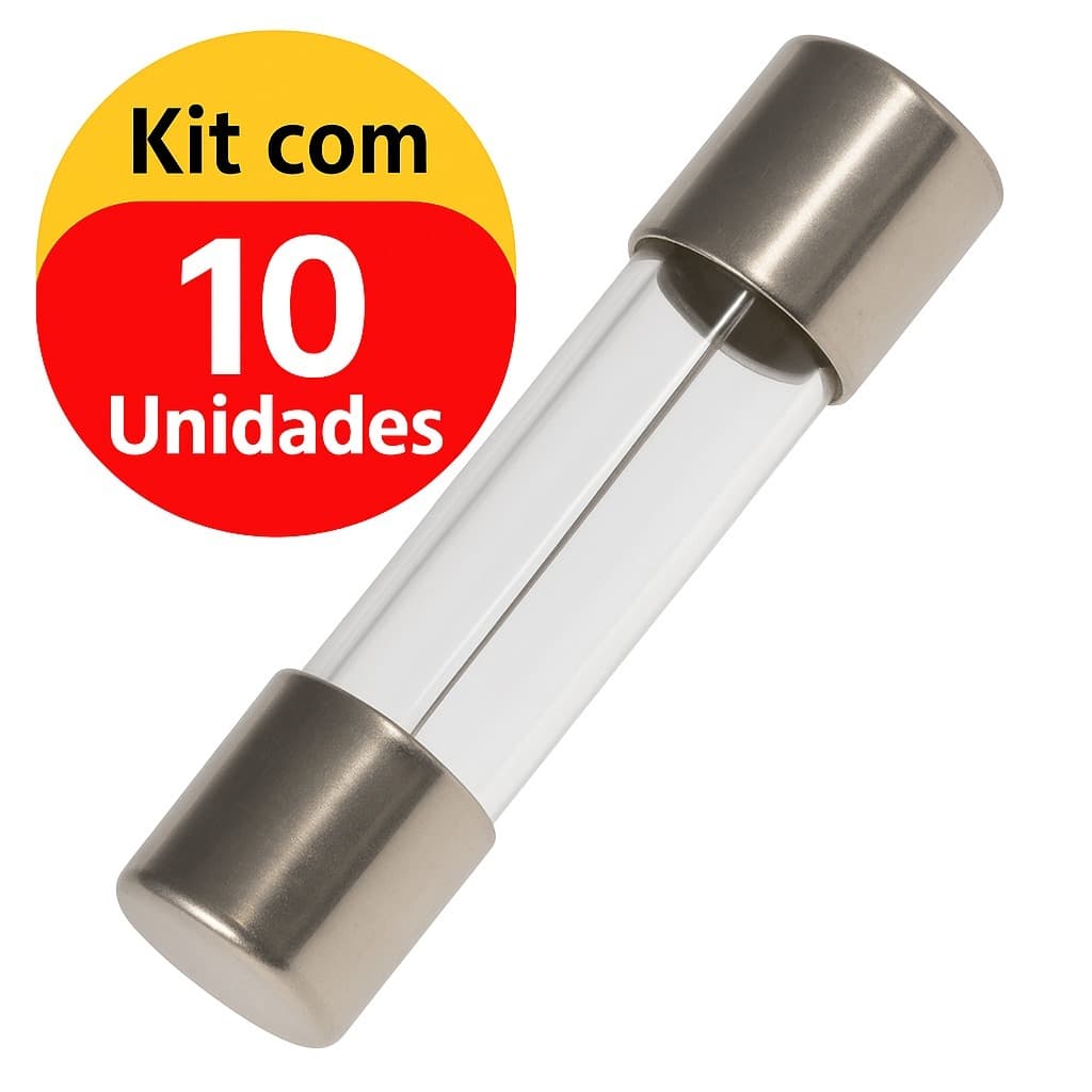 Fusível De Vidro 5x20mm - 0,5A a 30A - 250V