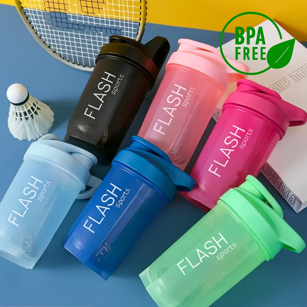 Coqueteleira Para Suplementos de Academia Fitness Com Mola Shakeira Colorida