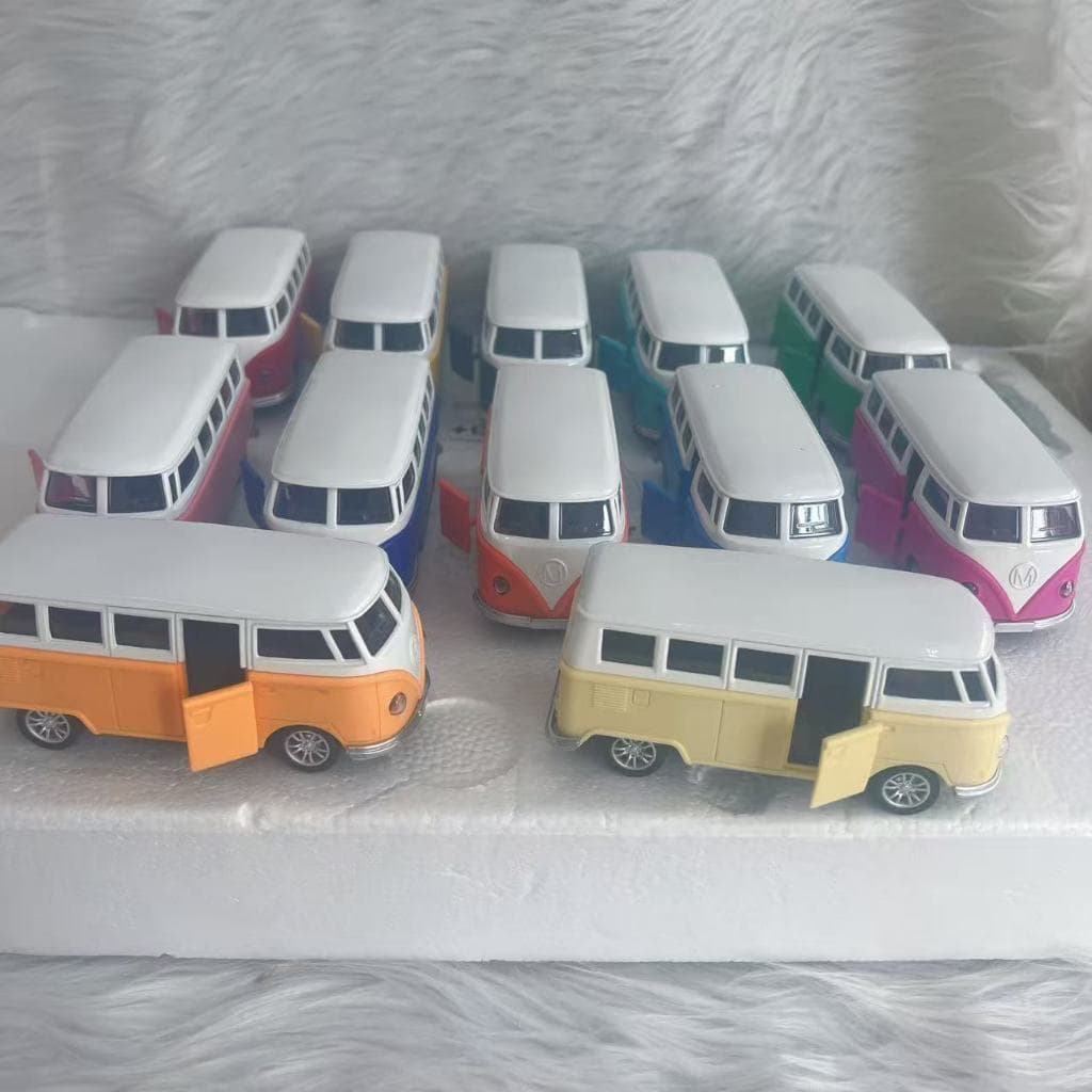 Kombi Miniatura Perua Carrinho Colecionador Abre Porta Fricção 12 CORES