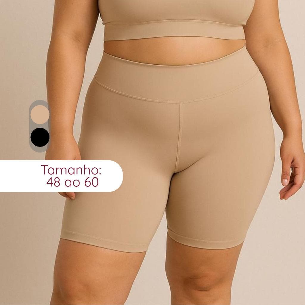 Short Bermuda Plus Size Segunda Pele Anágua de Microfibra