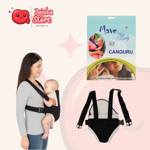 Canguru Bebê Passeio Com Duas Posições com sistema Click