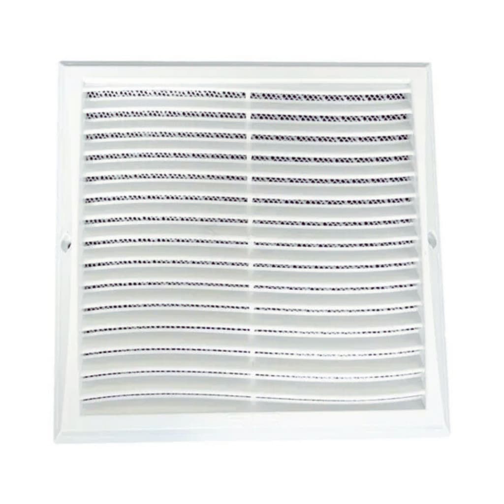 Grade Grelha Ventilação Quadrada Plástico 30x30cm Com Tela cor branca