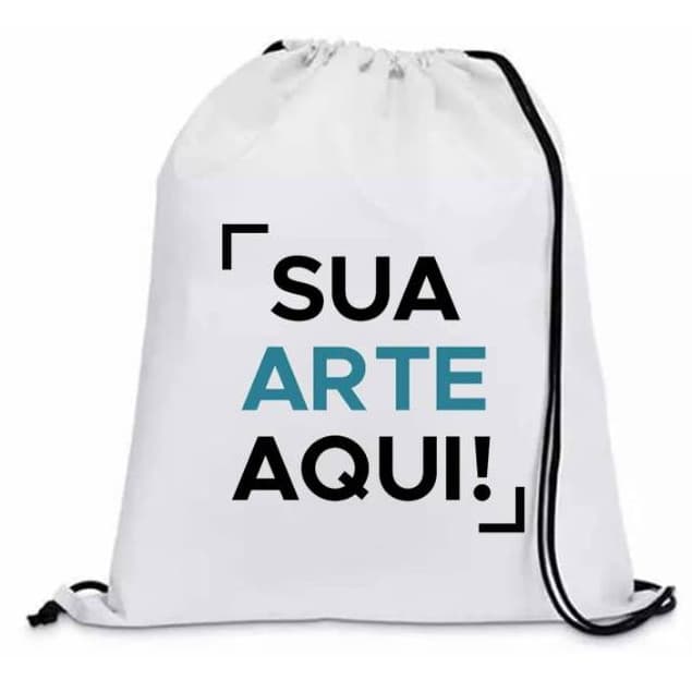 Mochila Saco Personalizada Eventos Lembrancinha com sua Arte/Logo kit 70
