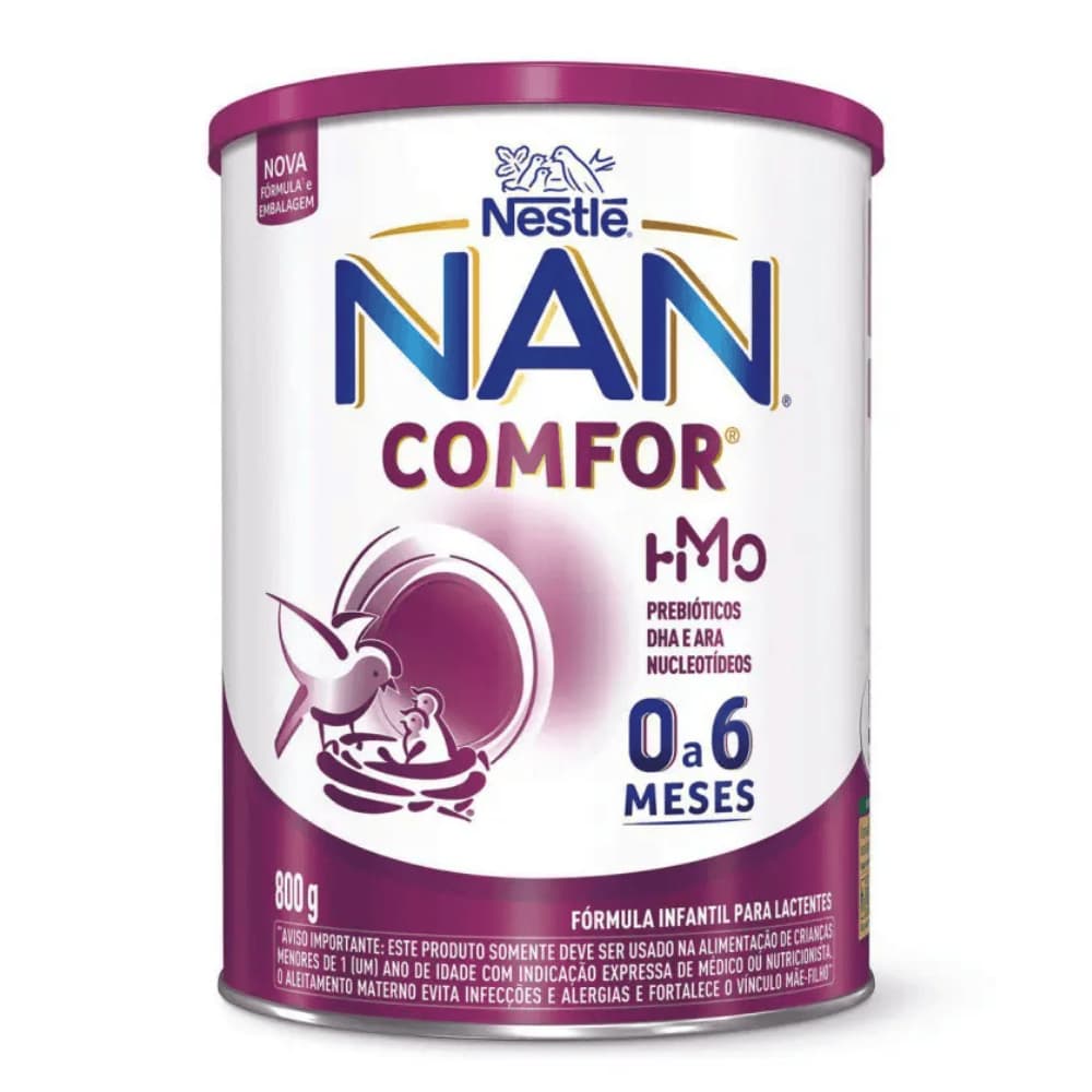 👶 NAN Comfor 1 800g Nestlé – Fórmula Infantil 0 a 6 Meses com HMO, DHA e ARA
