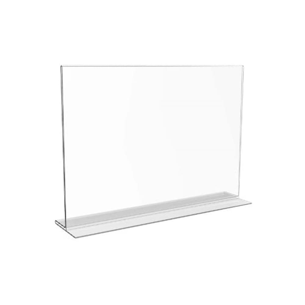 Display Expositor Acrilico PS Cristal T Tamanho A4 30x21cm Horizontal