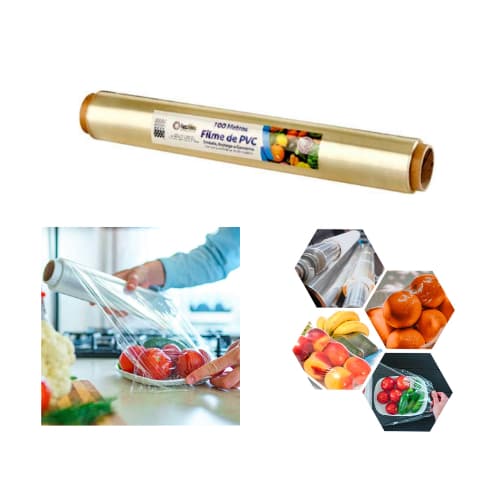 Rolo Bobina Plastico De Filme Pvc 28cm X 100 Metros - ALTA QUALIDADE