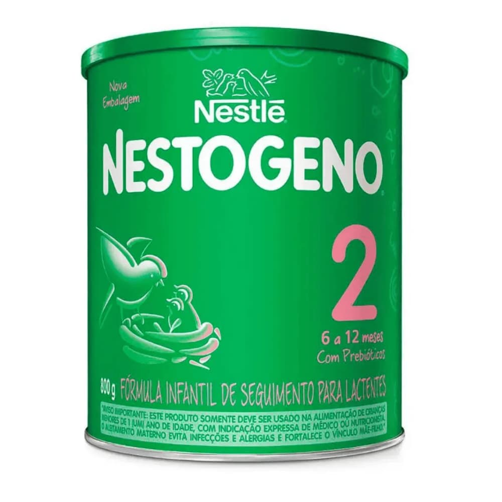 Nestogeno Fórmula Infantil 800g | 6 a 12 Meses | Prebióticos e Nutrição Completa
