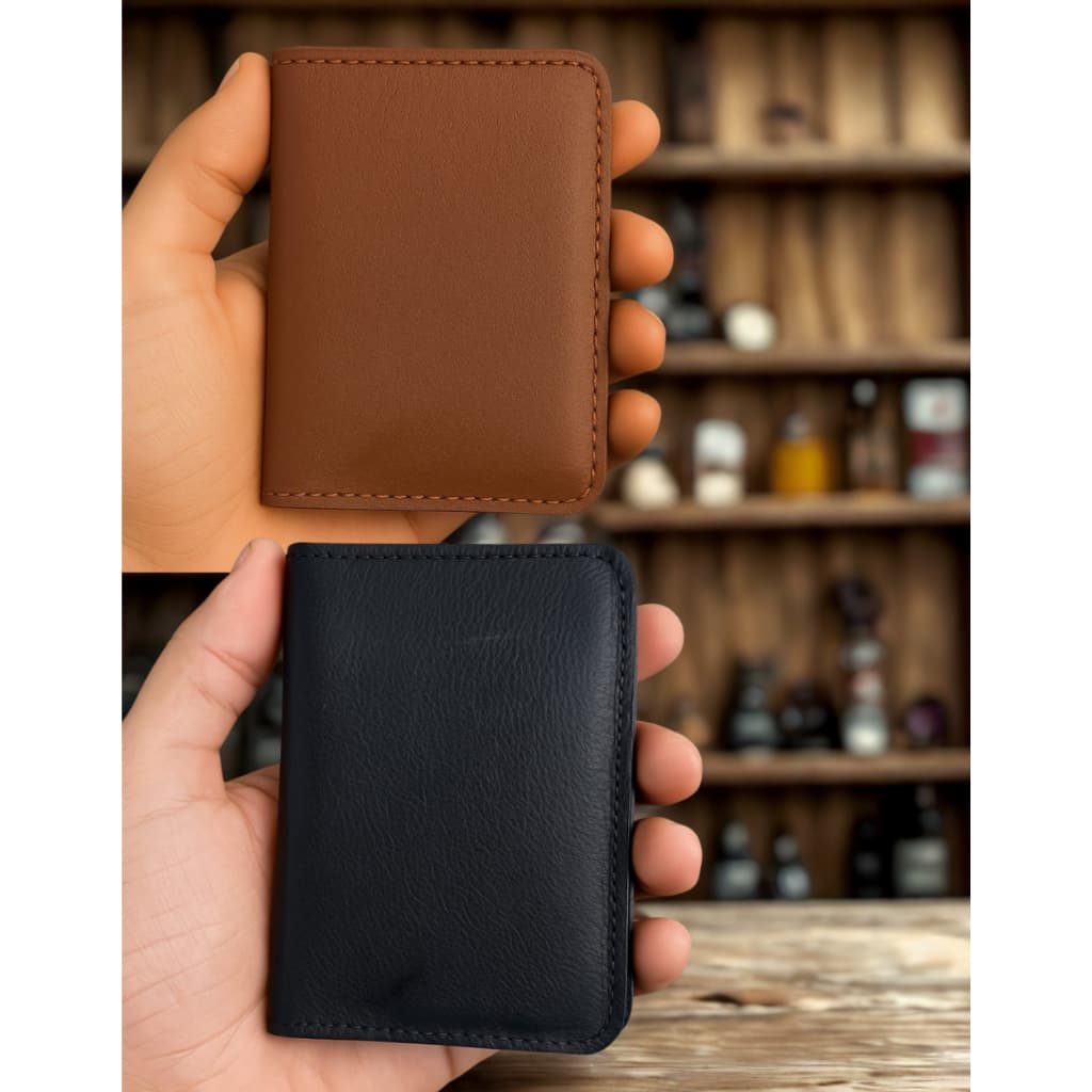 Carteira Pequena Masculina De Couro Moderna Porta Cartão Slim CNH Promoção