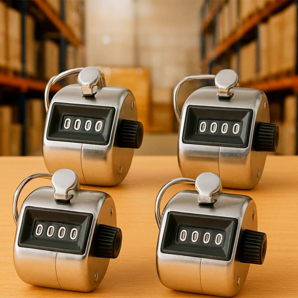 Kit 4 Contador Manual Mecânico 4 Dígitos Analógico Numérico Pratico Controle de estoque esportes