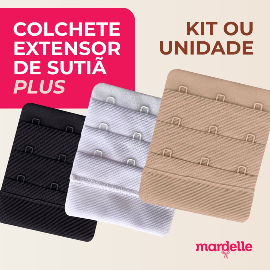 Colchete Extensor de Sutiã Tamanho 3 Ganchos Plus 079