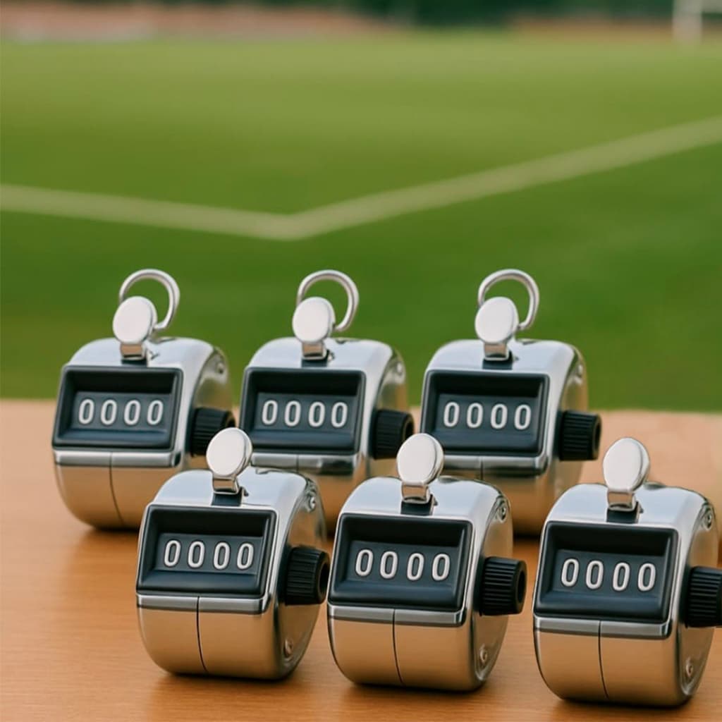 Kit 6 Contador Manual Mecânico 4 Dígitos Analógico Numérico Pratico Controle de estoque esportes