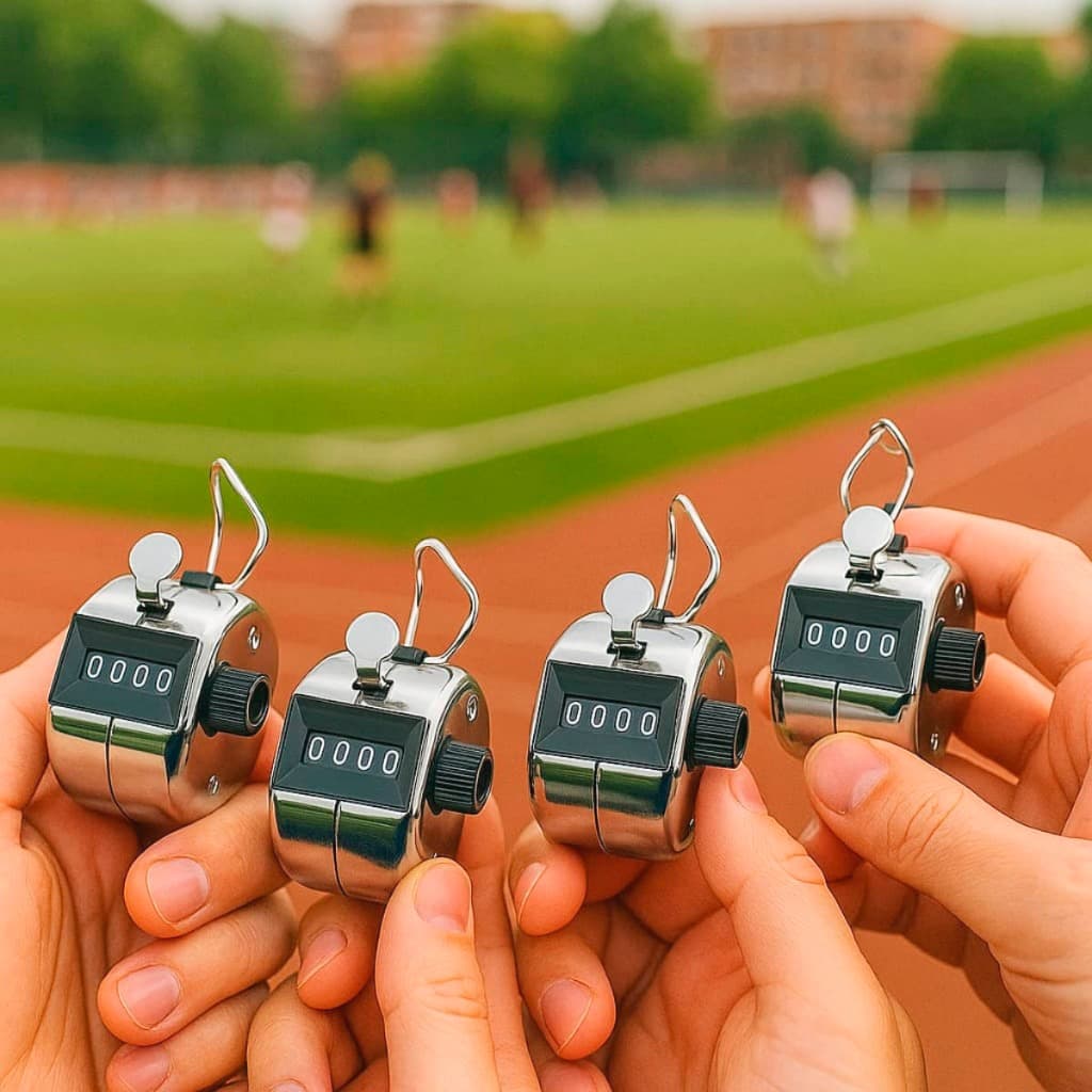 Kit 4 Contador Manual Mecânico 4 Dígitos Analógico Numérico Pratico Controle de estoque esportes