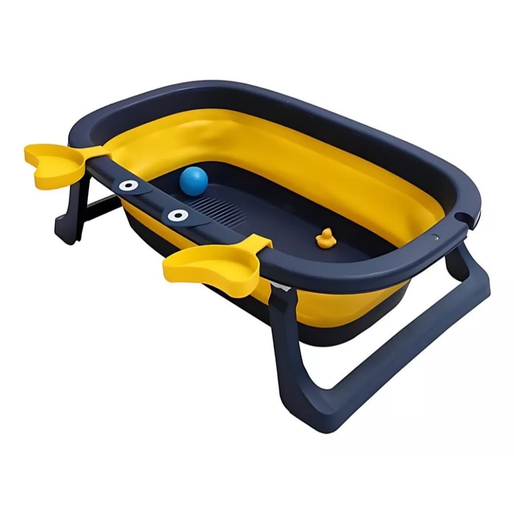 Banheira De Bebê Dobrável Retrátil Infantil Com Suporte Sabao