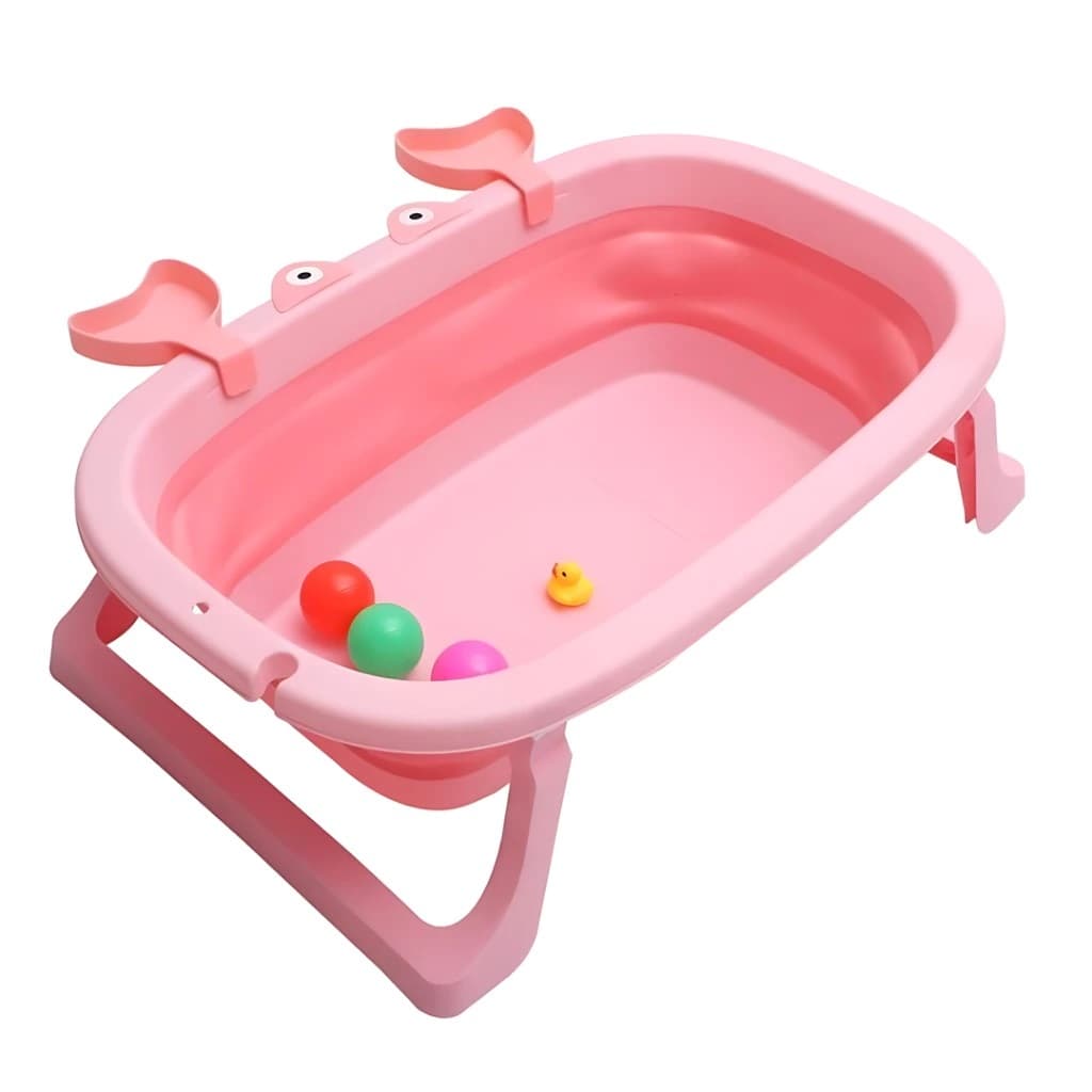 Banheira De Bebê Dobrável Retrátil Infantil com suporte para sabão