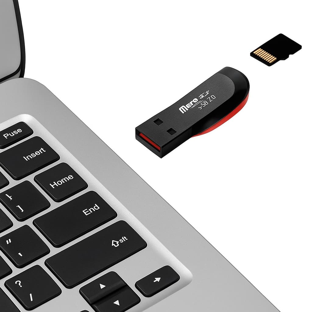 Adaptador Leitor de Cartão Micro SD | USB 2.0 | Alta Velocidade Plug & Play - ENVIO IMEDIATO