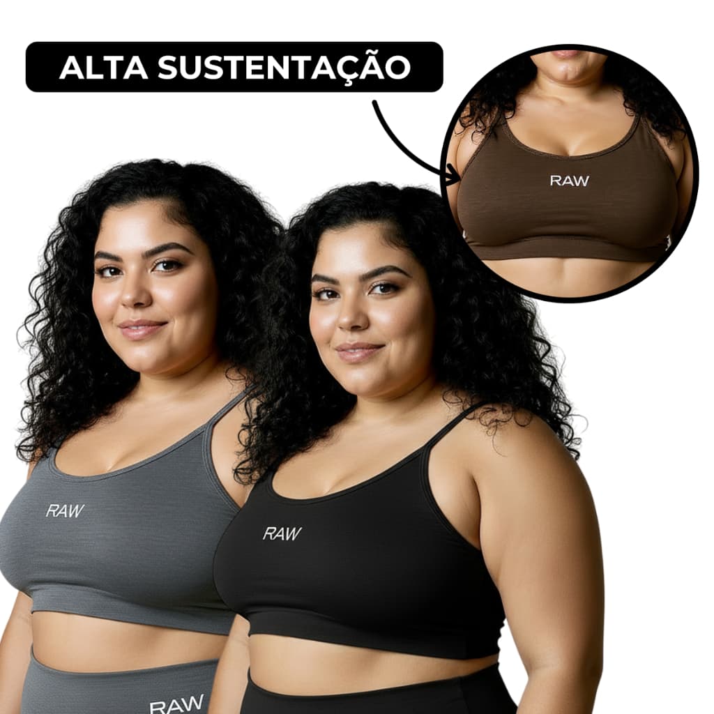 Top Academia Plus Size Feminino Fitness Tecido Duplo Alta Sustentação