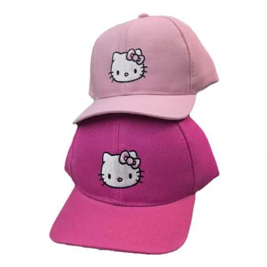 Boné Infantil bordado Hello Kitty de 3 a 8 anos