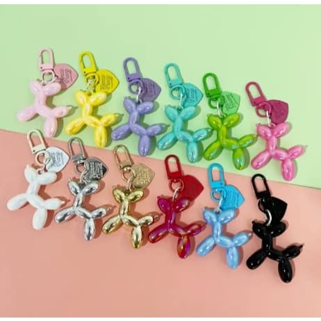 Chaveiro Cachorrinho Balão 🐶🎈 • Imitação Balão Inflado • Modelos Simples e com Pingente