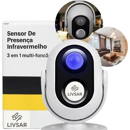 3 em 1 Sensor de Presença Para Lojas Alarme E Anunciador Bem Vindo Premium