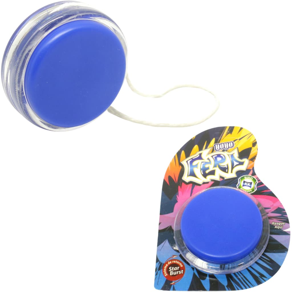 Yo yo Infantil Clássico Ioiô Azul Brinquedo Retrô Divertido e Educativo