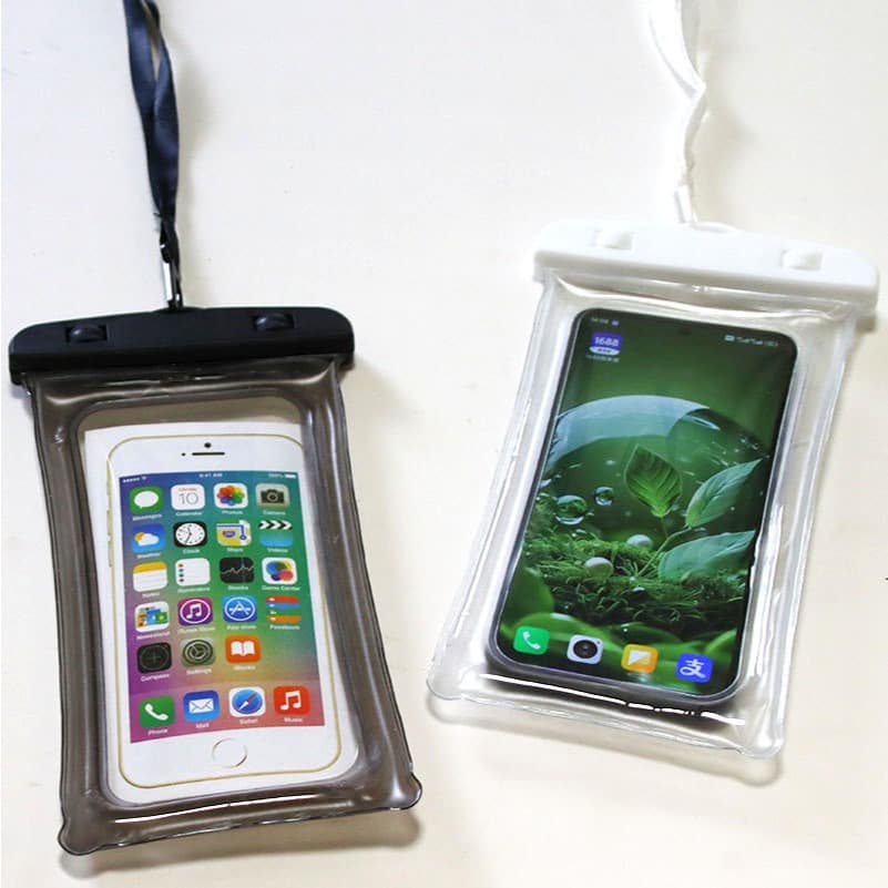 Alta qualidade Bolsa impermeável de airbag transparente celular para natação com tela sensível ao toque