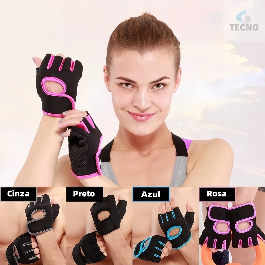 Luva Musculação Academia Antiderrapante Feminina E Masculina Ginástica