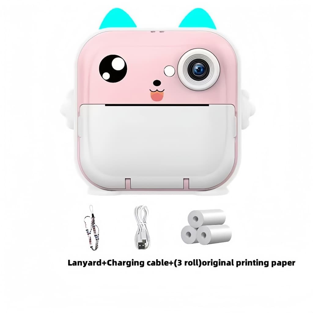 Câmera De Impressão Instantânea Para Crianças Vídeo Fotografia Digital Fotográfica Toy Mini Impressora Térmica Boy Girls