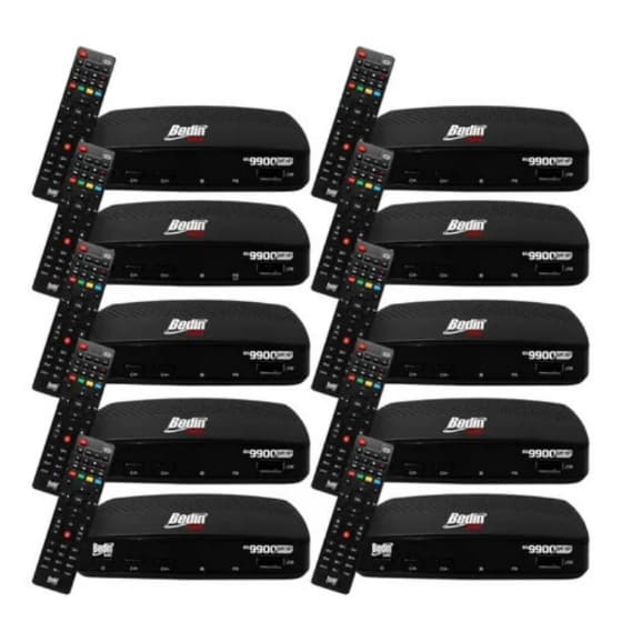KIT 10 BEDIN SAT BS9900S FULLHD REGIONALIZADO