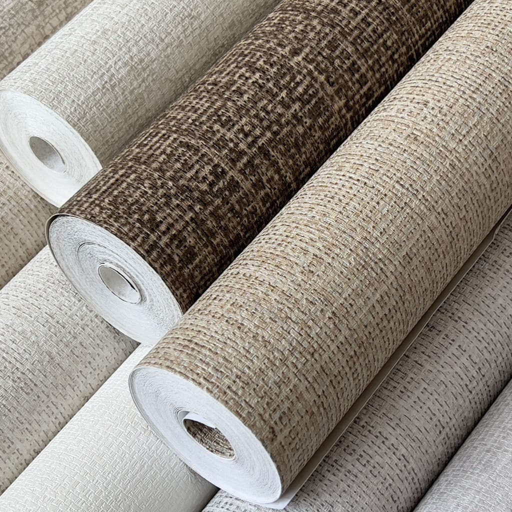 Papel de Parede Linho Alto Relevo - Rolo 10 metros x 53cm - Vinílico Alto Padrão - Cola Inclusa