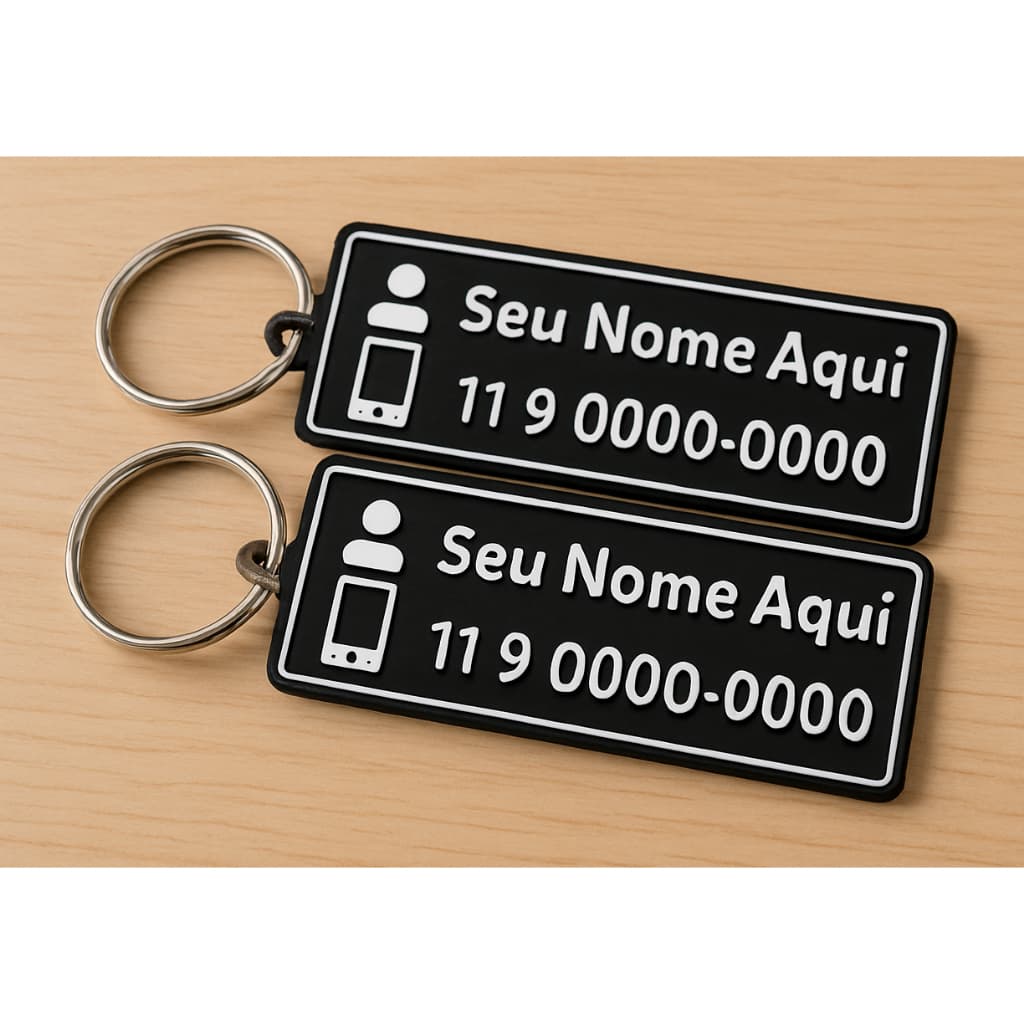 Etiquetas para Malas Chaves e Bolsas Kit com 3  Peças Várias Cores Tag Viagem Nome Números