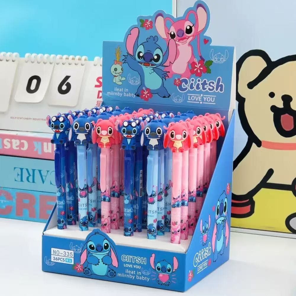 Kit de 3/6/12 Peça Caneta esferográfica Click Stitch, Refil Preto, Material Escolar Caneta