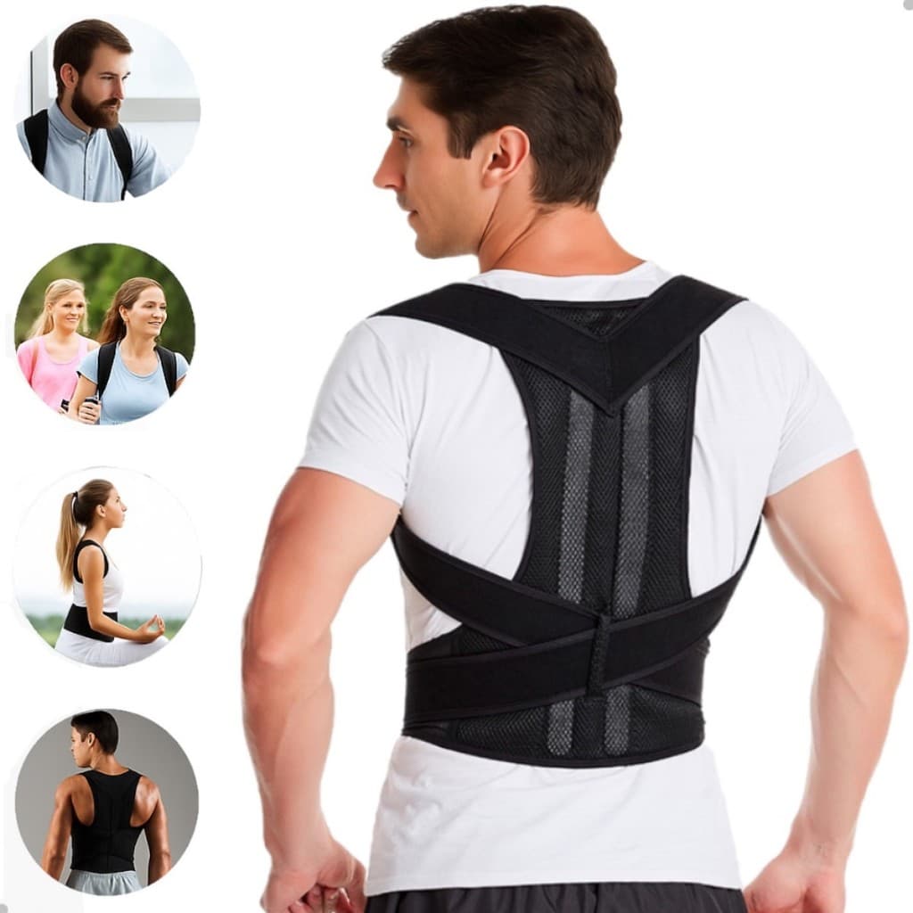 Colete Corretor Postura Feminino Masculino Alinhador Coluna Cervical