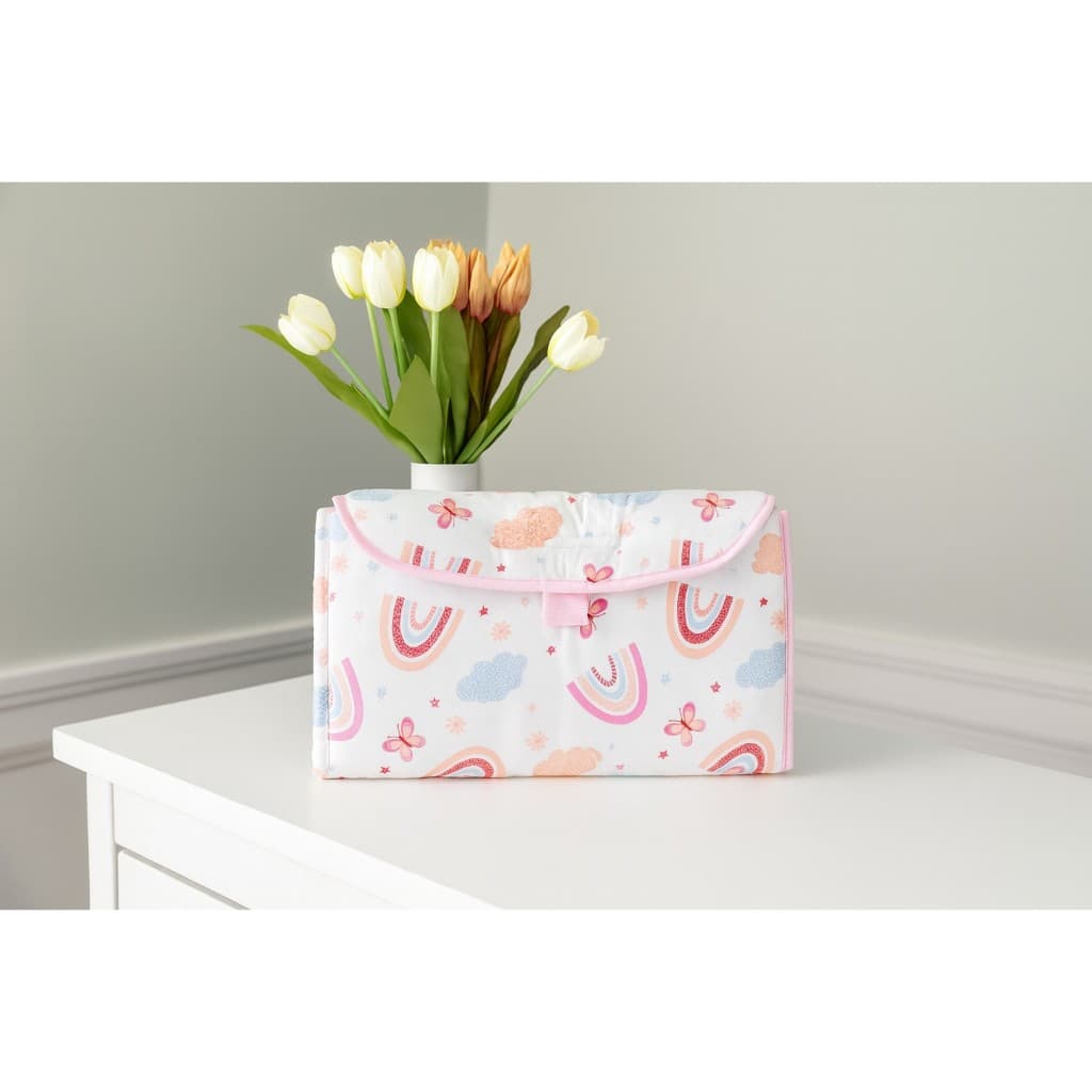 Trocador Portátil de fralda Impermeável com bolso para Bebês Varias Estampas