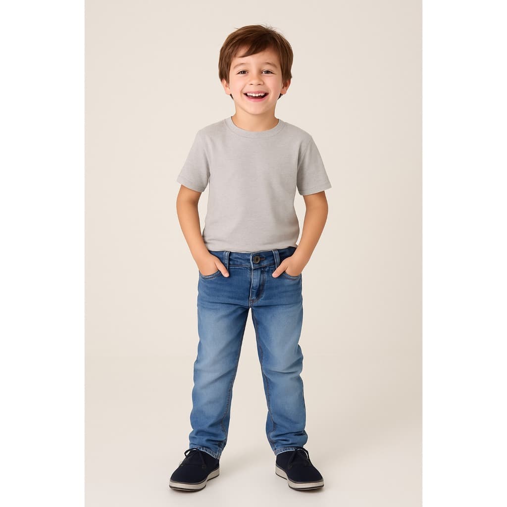 Calça Jeans ,Premium com Lycra, todas ajustáveis, vestem do 2 ao 16 anos!